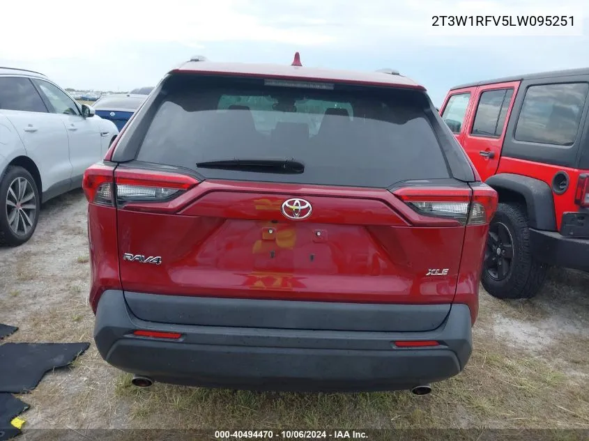 2020 Toyota Rav4 Xle/Xle Premium VIN: 2T3W1RFV5LW095251 Lot: 40494470