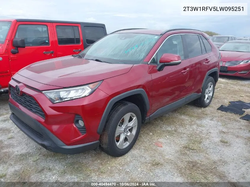 2020 Toyota Rav4 Xle/Xle Premium VIN: 2T3W1RFV5LW095251 Lot: 40494470