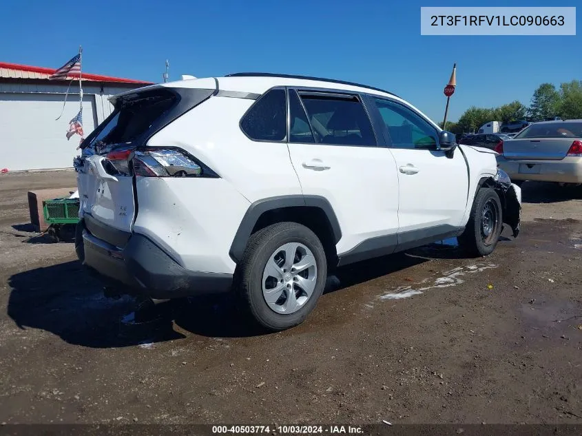 2020 Toyota Rav4 Le VIN: 2T3F1RFV1LC090663 Lot: 40503774