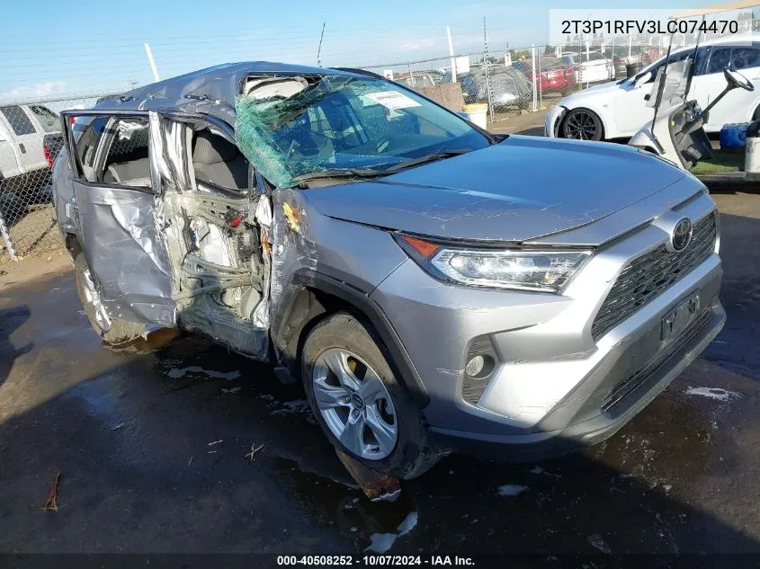 2020 Toyota Rav4 Xle VIN: 2T3P1RFV3LC074470 Lot: 40508252