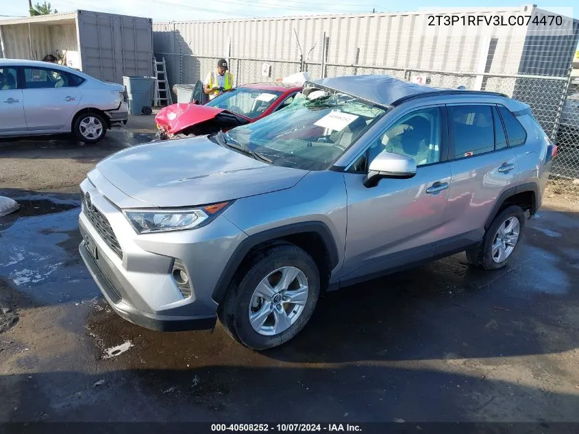 2020 Toyota Rav4 Xle VIN: 2T3P1RFV3LC074470 Lot: 40508252