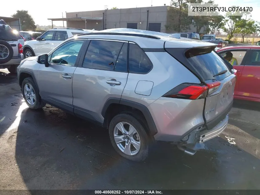 2020 Toyota Rav4 Xle VIN: 2T3P1RFV3LC074470 Lot: 40508252