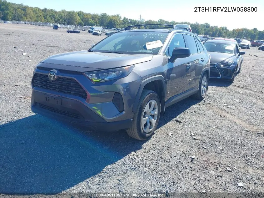 2020 Toyota Rav4 Le VIN: 2T3H1RFV2LW058800 Lot: 40511957