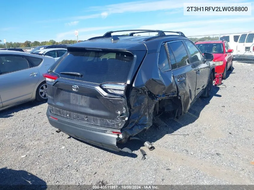 2020 Toyota Rav4 Le VIN: 2T3H1RFV2LW058800 Lot: 40511957