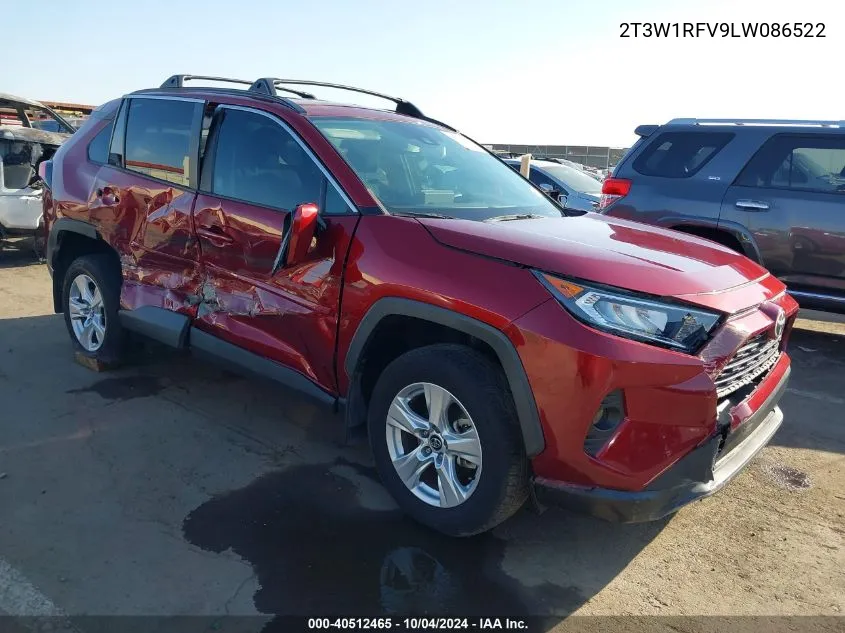 2020 Toyota Rav4 Xle VIN: 2T3W1RFV9LW086522 Lot: 40512465