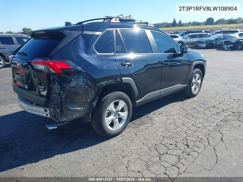 2020 Toyota Rav4 Xle VIN: 2T3P1RFV8LW108904 Lot: 40513187