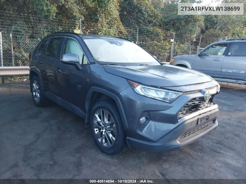 2020 Toyota Rav4 Xle Premium VIN: 2T3A1RFVXLW138699 Lot: 40514854