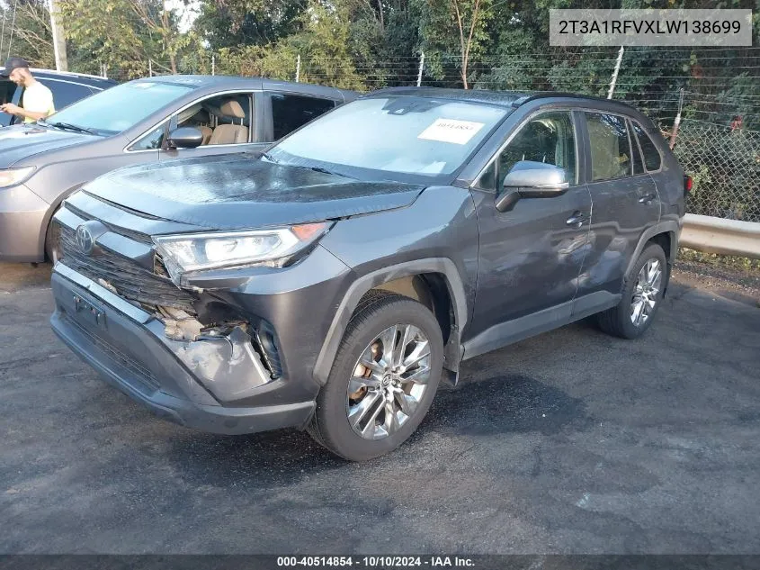 2020 Toyota Rav4 Xle Premium VIN: 2T3A1RFVXLW138699 Lot: 40514854