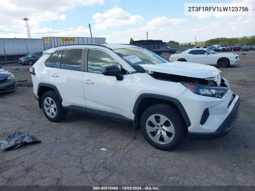 2020 Toyota Rav4 Le VIN: 2T3F1RFV1LW123756 Lot: 40515468