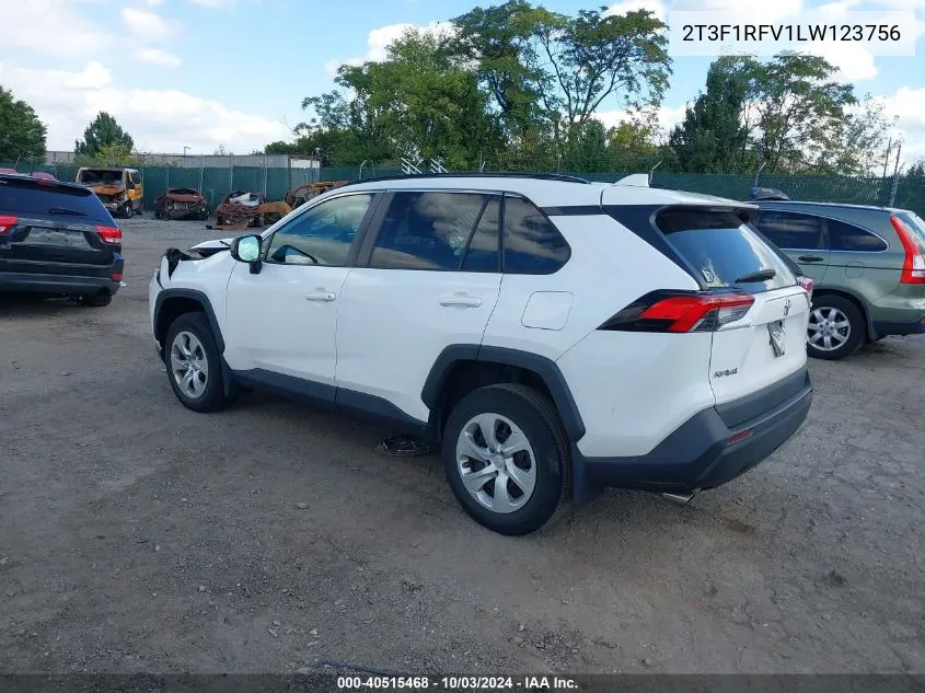 2020 Toyota Rav4 Le VIN: 2T3F1RFV1LW123756 Lot: 40515468