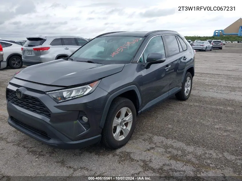 2020 Toyota Rav4 Xle VIN: 2T3W1RFV0LC067231 Lot: 40515561