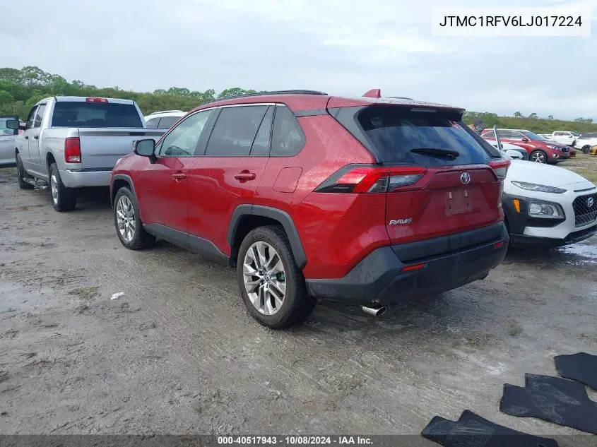 2020 Toyota Rav4 Xle Premium VIN: JTMC1RFV6LJ017224 Lot: 40517943