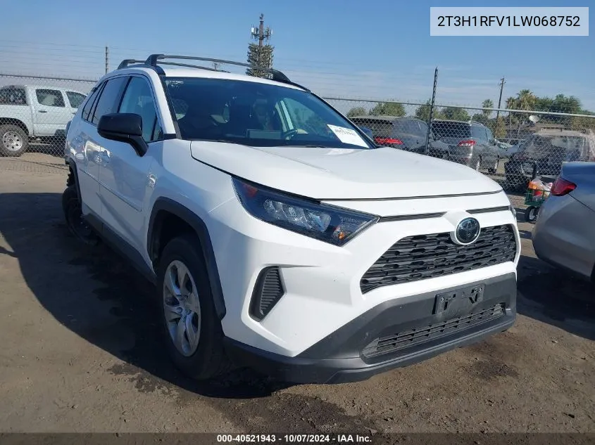 2020 Toyota Rav4 Le VIN: 2T3H1RFV1LW068752 Lot: 40521943