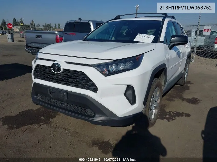 2020 Toyota Rav4 Le VIN: 2T3H1RFV1LW068752 Lot: 40521943