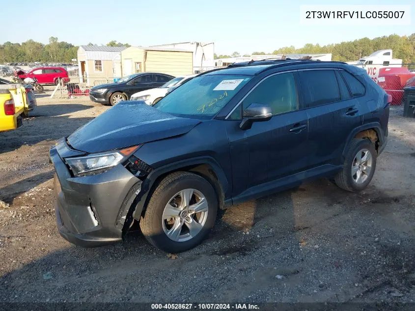 2020 Toyota Rav4 Xle/Xle Premium VIN: 2T3W1RFV1LC055007 Lot: 40528627