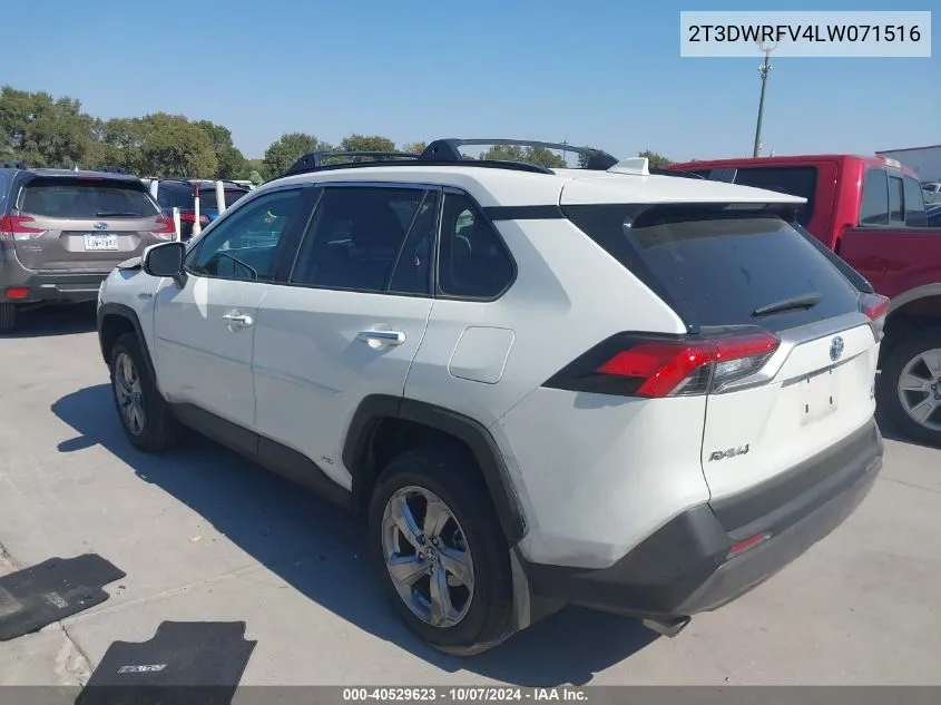 2020 Toyota Rav4 Limited VIN: 2T3DWRFV4LW071516 Lot: 40529623