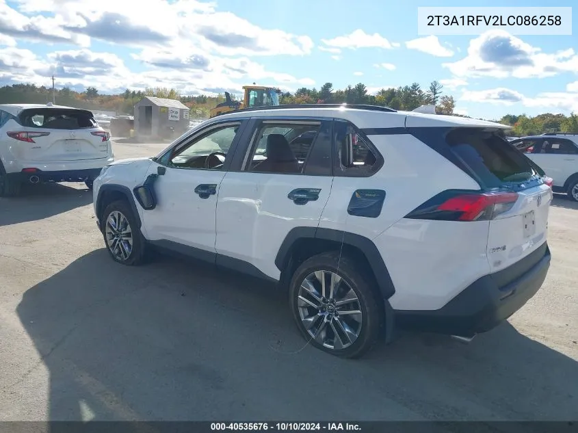 2020 Toyota Rav4 Xle Premium VIN: 2T3A1RFV2LC086258 Lot: 40535676