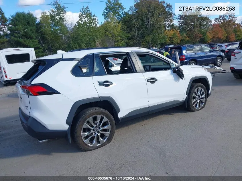 2020 Toyota Rav4 Xle Premium VIN: 2T3A1RFV2LC086258 Lot: 40535676