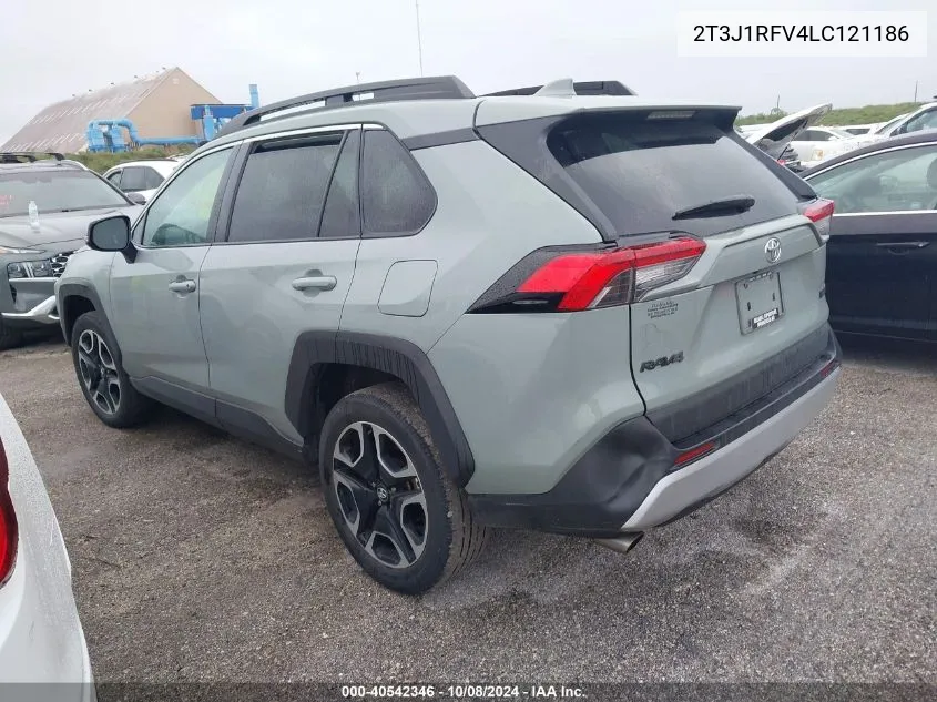 2020 Toyota Rav4 Adventure/Trd Off Road VIN: 2T3J1RFV4LC121186 Lot: 40542346