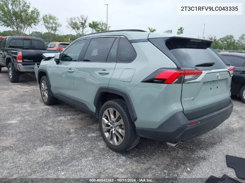 2020 Toyota Rav4 Xle Premium VIN: 2T3C1RFV9LC043335 Lot: 40542383