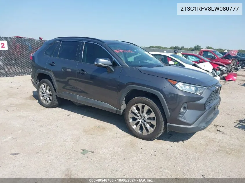 2020 Toyota Rav4 Xle Premium VIN: 2T3C1RFV8LW080777 Lot: 40546786