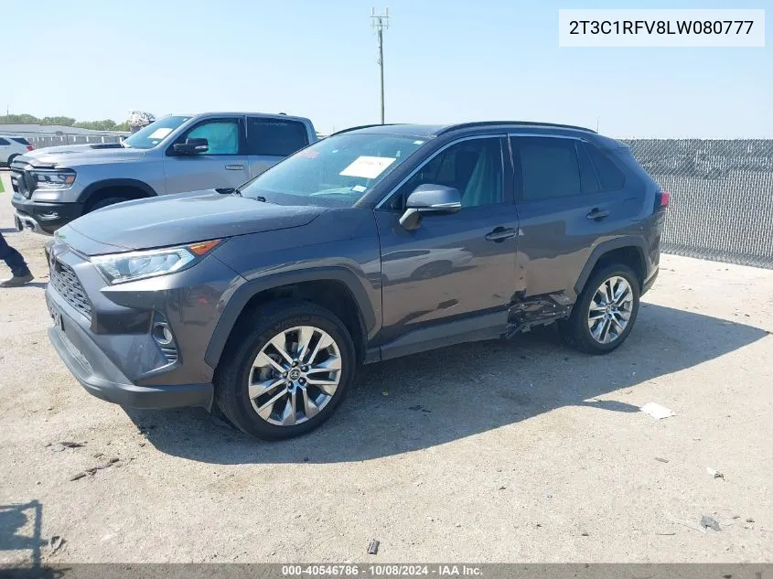 2020 Toyota Rav4 Xle Premium VIN: 2T3C1RFV8LW080777 Lot: 40546786