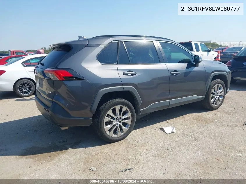 2020 Toyota Rav4 Xle Premium VIN: 2T3C1RFV8LW080777 Lot: 40546786