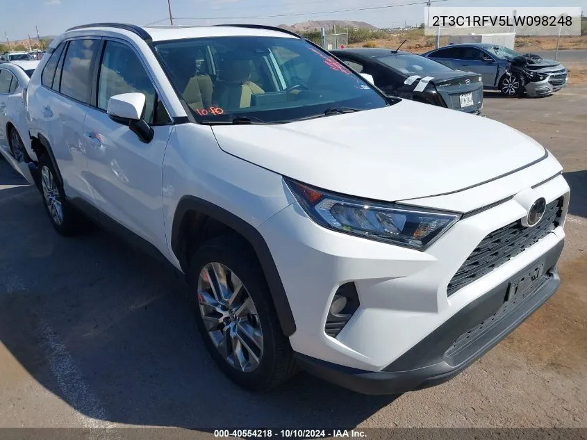 2020 Toyota Rav4 Xle Premium VIN: 2T3C1RFV5LW098248 Lot: 40554218