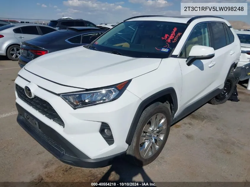 2020 Toyota Rav4 Xle Premium VIN: 2T3C1RFV5LW098248 Lot: 40554218