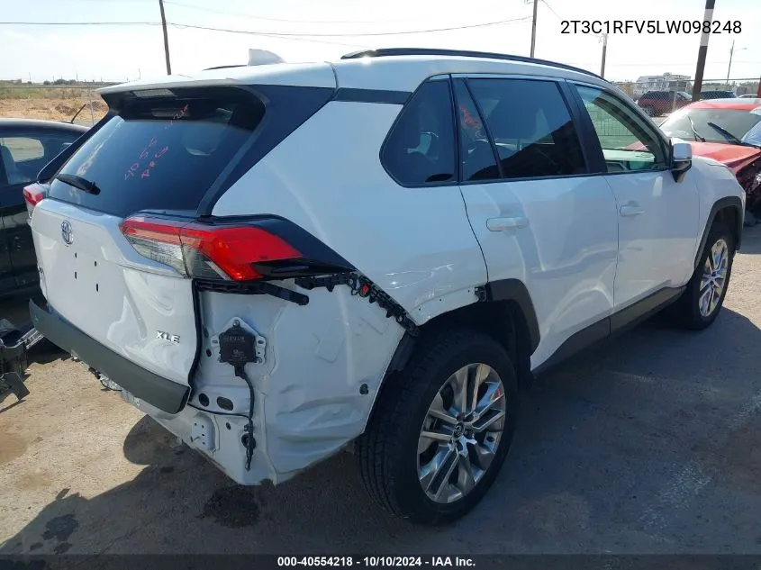 2020 Toyota Rav4 Xle Premium VIN: 2T3C1RFV5LW098248 Lot: 40554218