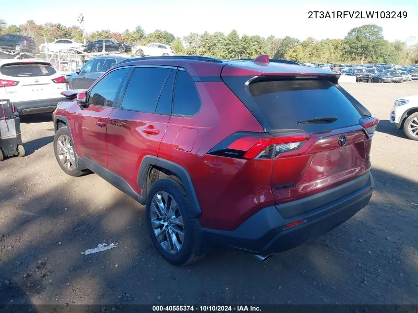 2020 Toyota Rav4 Xle Premium VIN: 2T3A1RFV2LW103249 Lot: 40555374