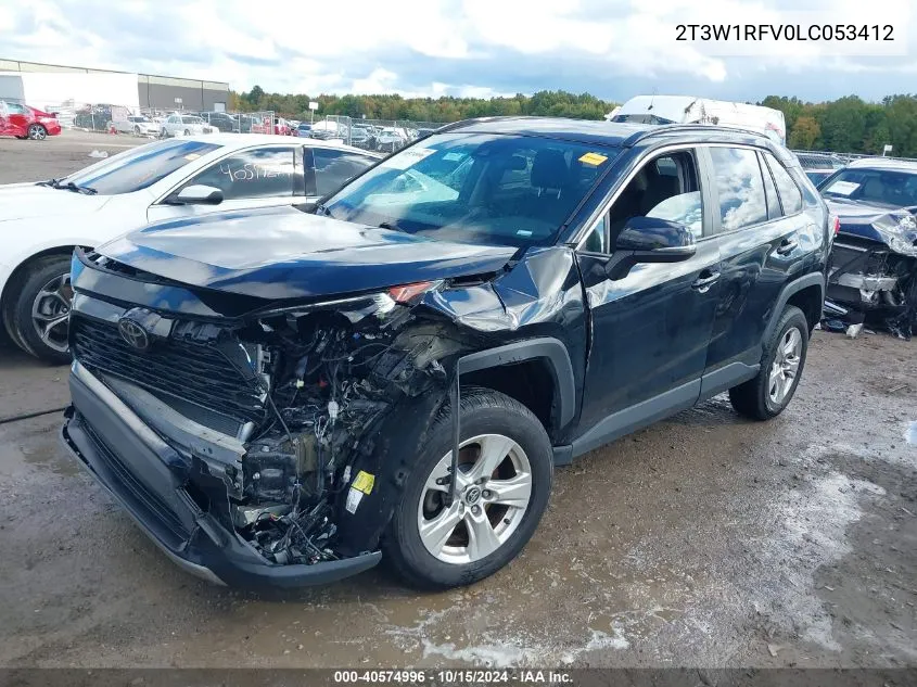 2020 Toyota Rav4 Xle VIN: 2T3W1RFV0LC053412 Lot: 40574996