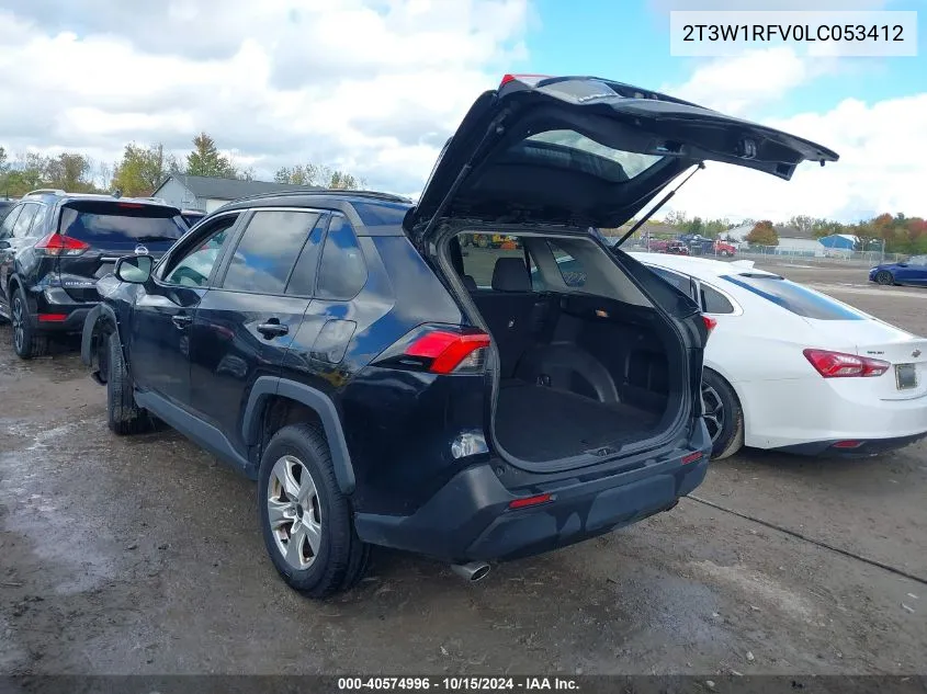 2020 Toyota Rav4 Xle VIN: 2T3W1RFV0LC053412 Lot: 40574996