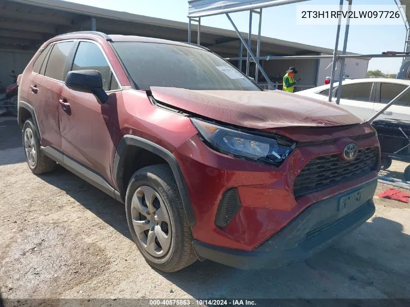 2020 Toyota Rav4 Le VIN: 2T3H1RFV2LW097726 Lot: 40575863