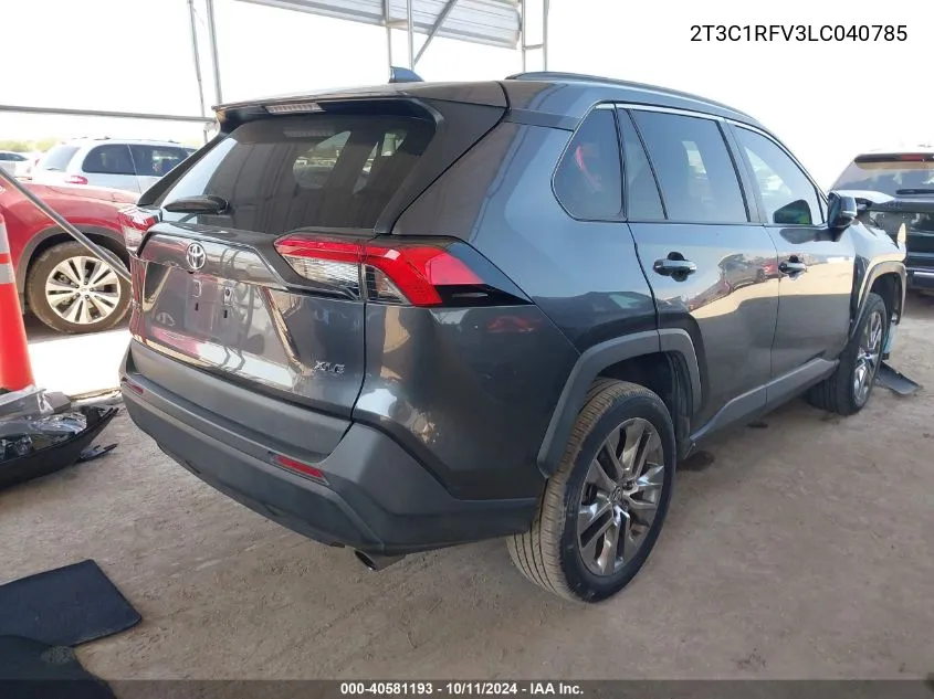 2020 Toyota Rav4 Xle Premium VIN: 2T3C1RFV3LC040785 Lot: 40581193