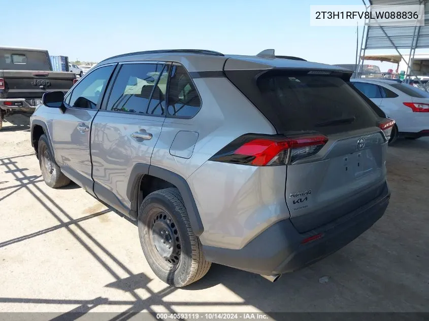 2020 Toyota Rav4 Le VIN: 2T3H1RFV8LW088836 Lot: 40593119