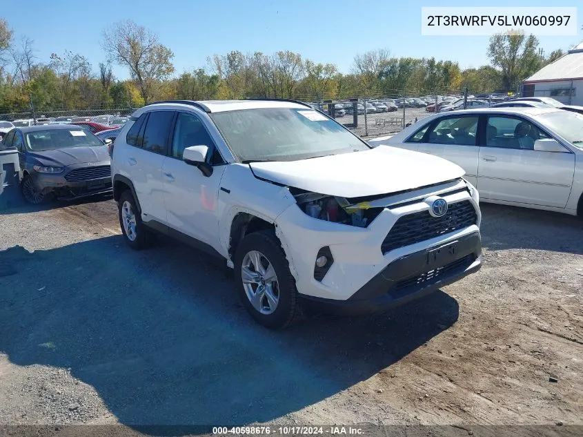 2020 Toyota Rav4 Hybrid Xle VIN: 2T3RWRFV5LW060997 Lot: 40598676