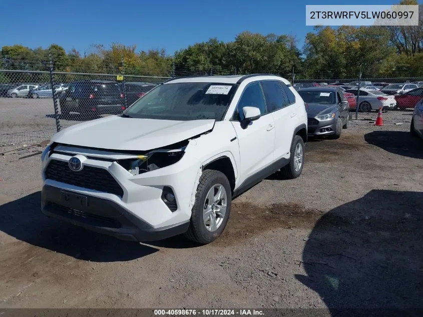 2020 Toyota Rav4 Hybrid Xle VIN: 2T3RWRFV5LW060997 Lot: 40598676