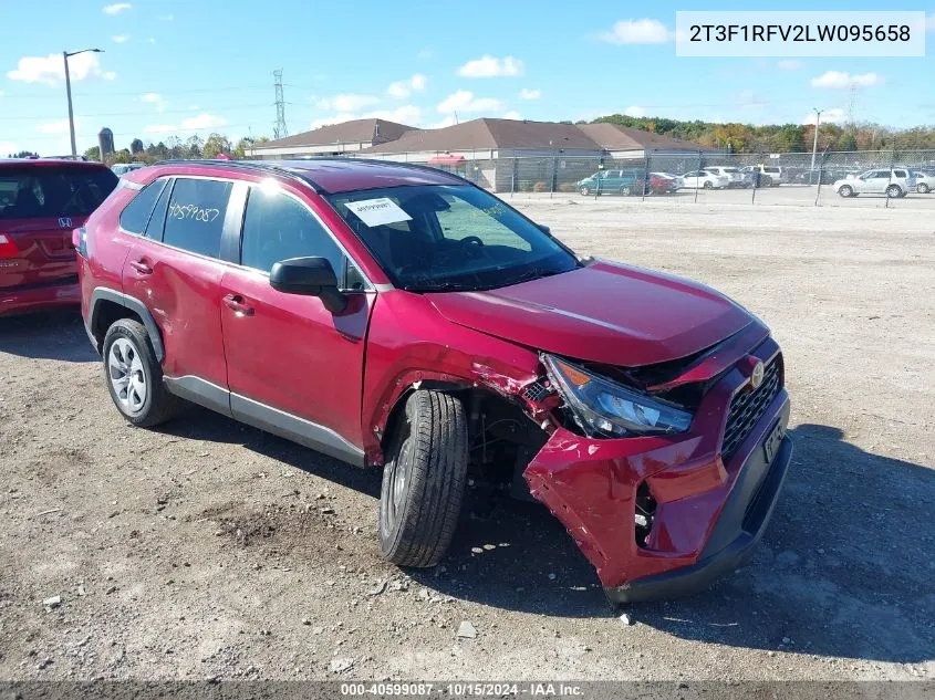 2020 Toyota Rav4 Le VIN: 2T3F1RFV2LW095658 Lot: 40599087