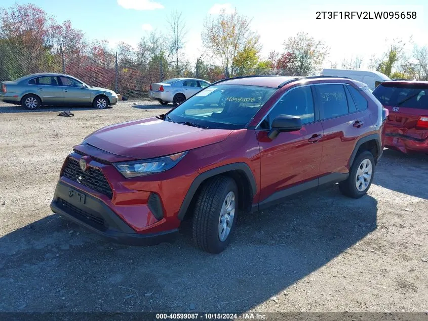 2020 Toyota Rav4 Le VIN: 2T3F1RFV2LW095658 Lot: 40599087