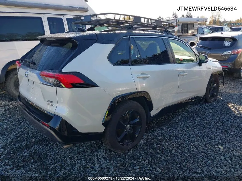 2020 Toyota Rav4 Hybrid Xse VIN: JTMEWRFV6LD546634 Lot: 40599275