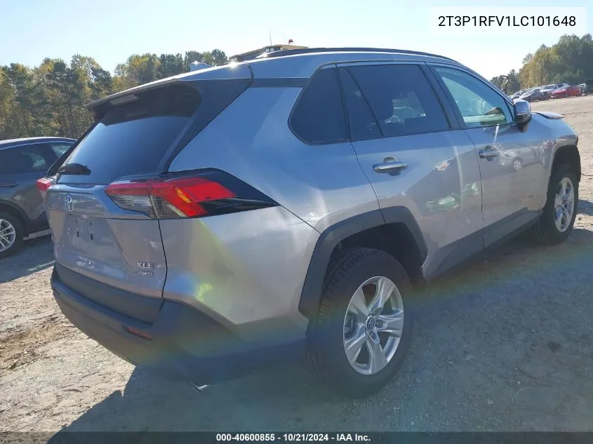 2020 Toyota Rav4 Xle VIN: 2T3P1RFV1LC101648 Lot: 40600855