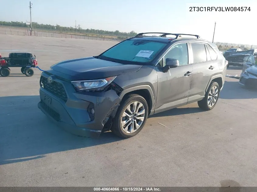 2020 Toyota Rav4 Xle Premium VIN: 2T3C1RFV3LW084574 Lot: 40604066