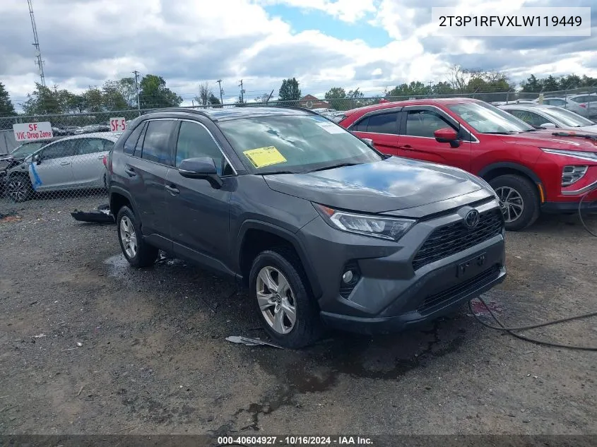 2020 Toyota Rav4 Xle VIN: 2T3P1RFVXLW119449 Lot: 40604927