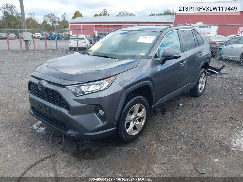 2020 Toyota Rav4 Xle VIN: 2T3P1RFVXLW119449 Lot: 40604927