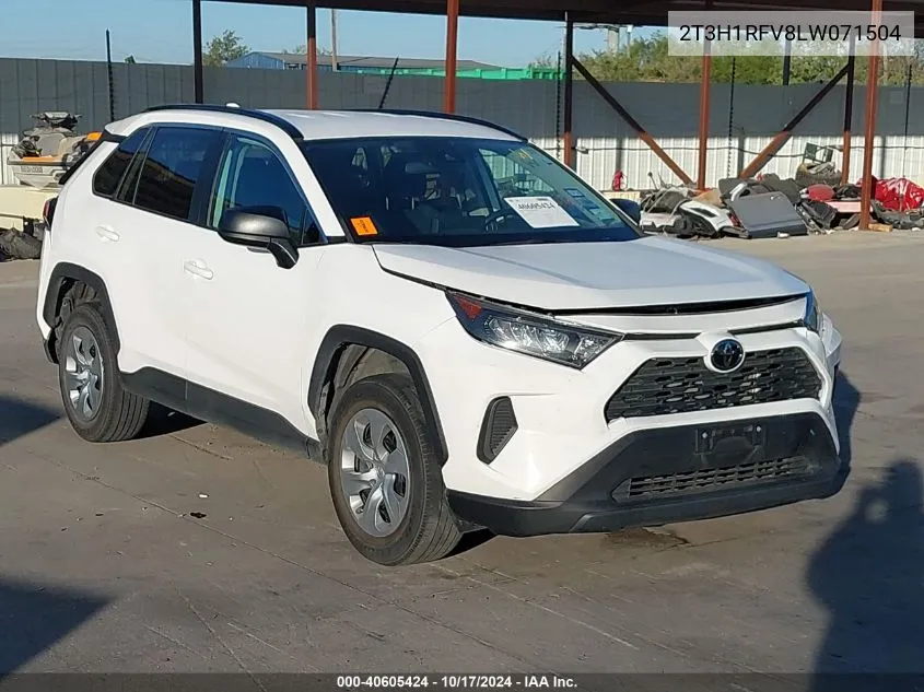 2020 Toyota Rav4 Le VIN: 2T3H1RFV8LW071504 Lot: 40605424