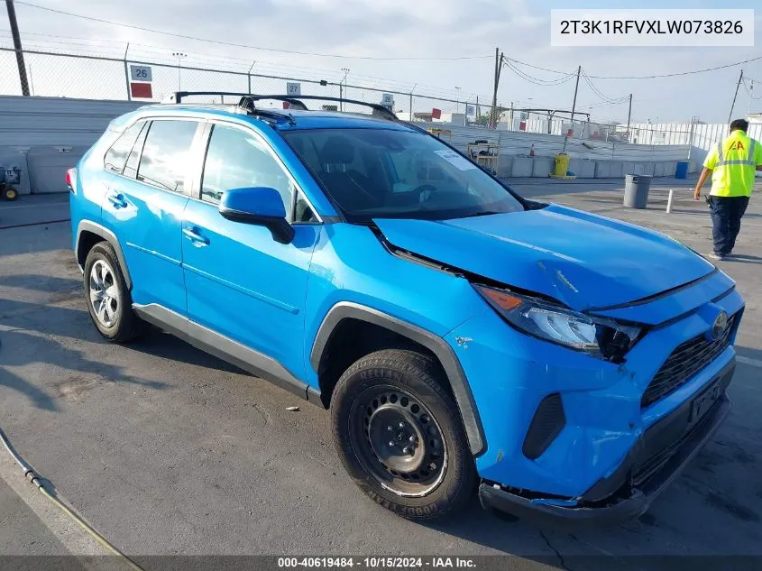 2020 Toyota Rav4 Le VIN: 2T3K1RFVXLW073826 Lot: 40619484