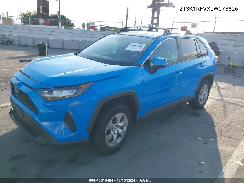 2020 Toyota Rav4 Le VIN: 2T3K1RFVXLW073826 Lot: 40619484