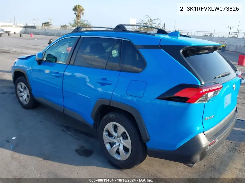 2020 Toyota Rav4 Le VIN: 2T3K1RFVXLW073826 Lot: 40619484