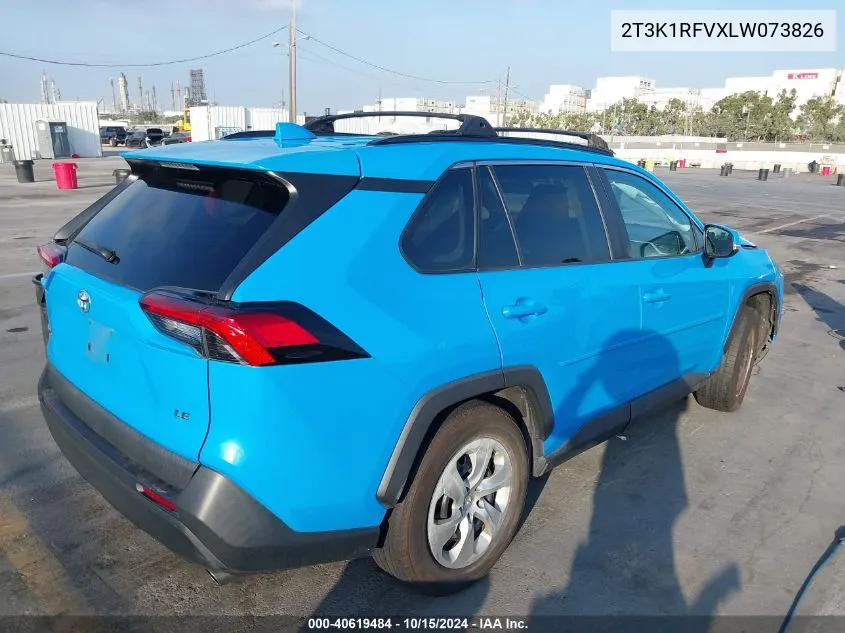 2020 Toyota Rav4 Le VIN: 2T3K1RFVXLW073826 Lot: 40619484